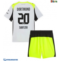 Fotballdrakt Barn Borussia Dortmund Marcel Sabitzer #20 Bortedraktsett 2025-26 Kortermet (+ Korte bukser)
